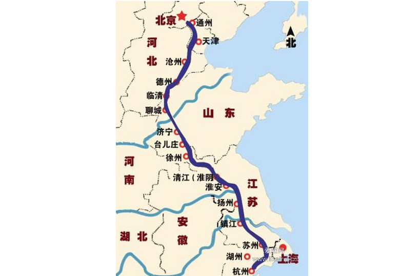 京杭大运河地图 杭州京杭大运河